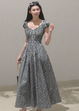 Graffiti Print Drawstring Cotton Dress