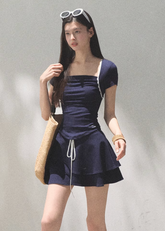 니트 투피스 캐주얼 스커트 세트