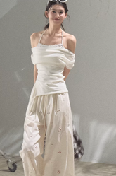 Skin friendly One shoulder Top T-shirt