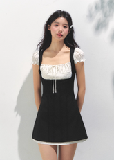 Retro Square Charm Dress