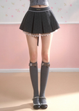 힙라인 슬림핏 리본 스커트 A라인 플리츠 스커트