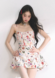 슬림라인 플로럴 참 드레스