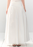 Off-Shoulder White Two-Piece Dress