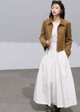High-End Embroidered White Dress