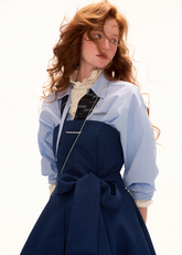 블루 리본 드레스