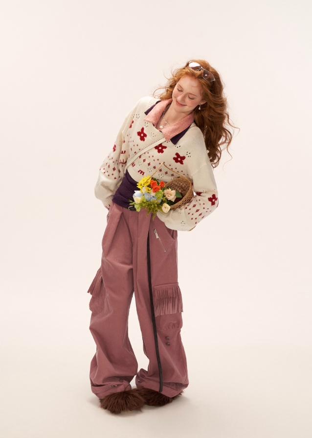 fringe pocket corduroy pants, retro corduroy trousers women, loose straight fall pants, american vintage slacks women, fw2025 streetwear pants, wide leg retro cord pants, korean retro fashion women, casual fringe pocket trousers, nowa tokyo vintage street style