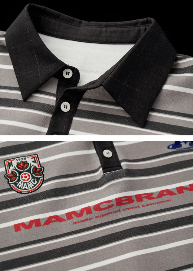 vintage patchwork striped polo, retro long sleeve polo women, loose fall lapel top 2025, striped patchwork shirt female, korean street polo top, casual retro long sleeve t shirt, autumn vintage stripe top women, relaxed fit polo shirt outfit, nowa tokyo street fashion