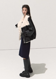 lamb wool leather jacket women, oversized shearling short coat, winter thick lapel jacket, faux shearling leather outerwear women, streetcore winter jacket 2025, osmanthus lamb wool coat, black short leather jacket women, korean winter fashion jacket, nowa tokyo winter outerwear