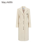 롱 슈트 칼라 울 다용도 코트