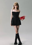 Bow deconstructed jacquard heavy work dress