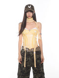 Sequin Lace Cross-Strap Cami