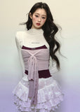 Slim Fit Half-High Collar Long Sleeve Tee