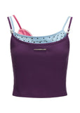 Polka Dot Fake Three-Piece Camisole Top