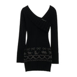 캣 페어 아일 스웨터 드레스 숏 밍크 코트 하이엔드