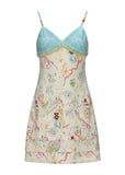 Graffiti Layered Strap High end Design Dress