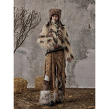 불규칙한 러플 하프 렝스 스커트