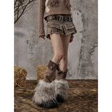 Y2K 버튼 레그 양말