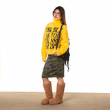 スタンドカラーカーディガン付きショートジッパーセーター