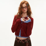 레이스 긴팔 니트 가디건