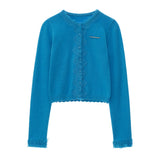 레이스 긴팔 니트 가디건