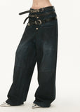 Three-waist jeans loose casual pants