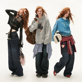 Three-waist jeans loose casual pants