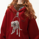 강아지 후드 스웨트셔츠 루즈 캐주얼 긴팔