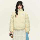 90 화이트 덕다운 멀티컬러 자수 웜다운 재킷