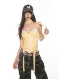 Sequin Lace Cross-Strap Cami