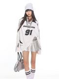 Silver Futuristic No.91 Jersey Tee