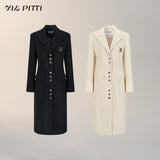 롱 슈트 칼라 울 다용도 코트