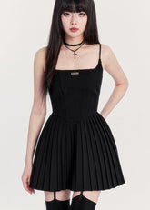 Silhouette three-color classic waist A-line dress