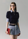 Sporty Chic Faux Two-Piece Skirt Set