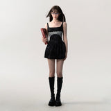 레이스 자카드 패치워크 드레스