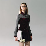 안콜라 레드 벨벳 비즈 티드레스