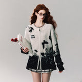 High-Grade Jacquard Knit Cardigan
