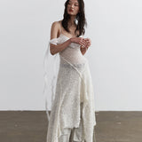 샤이닝 갤럭시 스팽글 니트 슬립 드레스