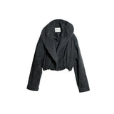 다크 록 디스트레스드 레이어드 재킷