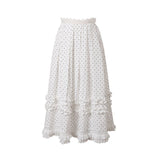 Polka Dot Lace Top & Umbrella Skirt Set
