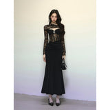 하이엔드 레이스 힙허깅 파티 드레스