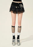 French Spliced A-Line Puffy Skirt