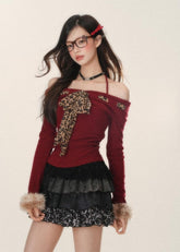 비대칭 오프숄더 탑