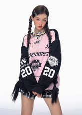 Korean Style Baseball Team Pullover