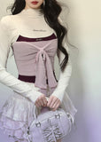 Slim Fit Half-High Collar Long Sleeve Tee