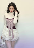 Slim Fit Half-High Collar Long Sleeve Tee