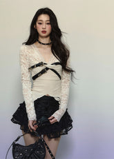 Long Sleeve Cropped Knit Top