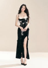 Royal Sister Slit Maxi Dress