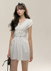 Afternoon Pearl White Lace Dress