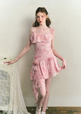 Pink Butterfly Ribbon Dress