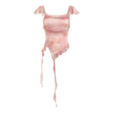 Pleated Cake Skirt Suspender Set